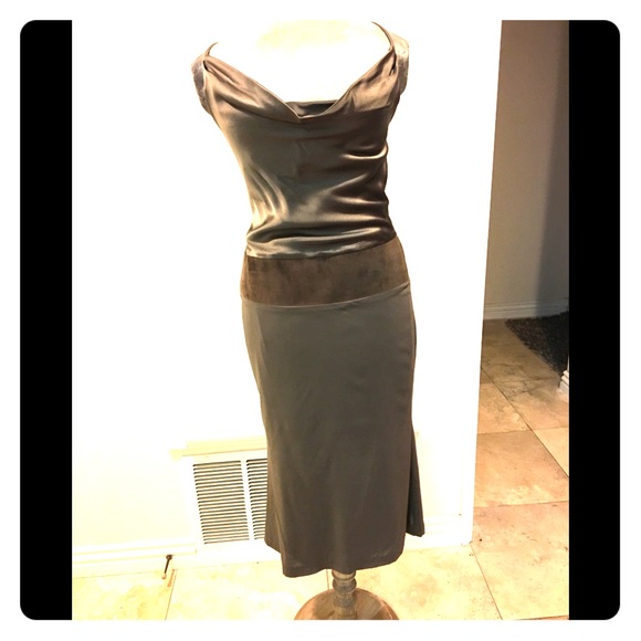 chocolate slip dress